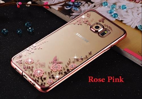 Soft Glitter Case For Samsung Galaxy S8 Plus S7 Edge S6 S5 Neo J5 Prime Note RoseGoldPink (S6Edge)
