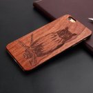 Natural U I Brand New Wood Phone Case For iPhone 5 5S 6 6S 6Plus 7 owl (iP_SE)