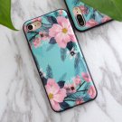 SoCouple For iphone 5s 5 SE 6 6s 8 6 7 8 plus Granite Scrub Marble IK05FlowerBlue (iP7)