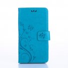 S5 S6 S7 S8 Edge Plus Luxury Leather Flip Cover Wallet Blue (S7)