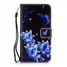 Luxury Leather Case For Samsung Galaxy S6 S7 Edge S8 Plus Blue Butterfly (S5)