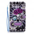 Luxury Leather Case For Samsung Galaxy S6 S7 Edge S8 Plus Skull Flower (S7Edge)