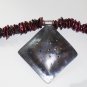 Reversible sterling and pearl necklace