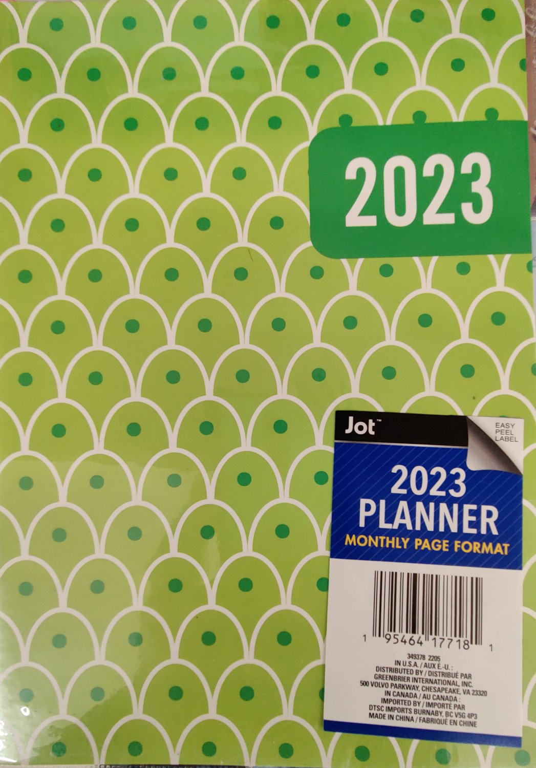 2023 Monthly planner :New: Size 10. x 7 Inches: Free/Fast Ship OUT