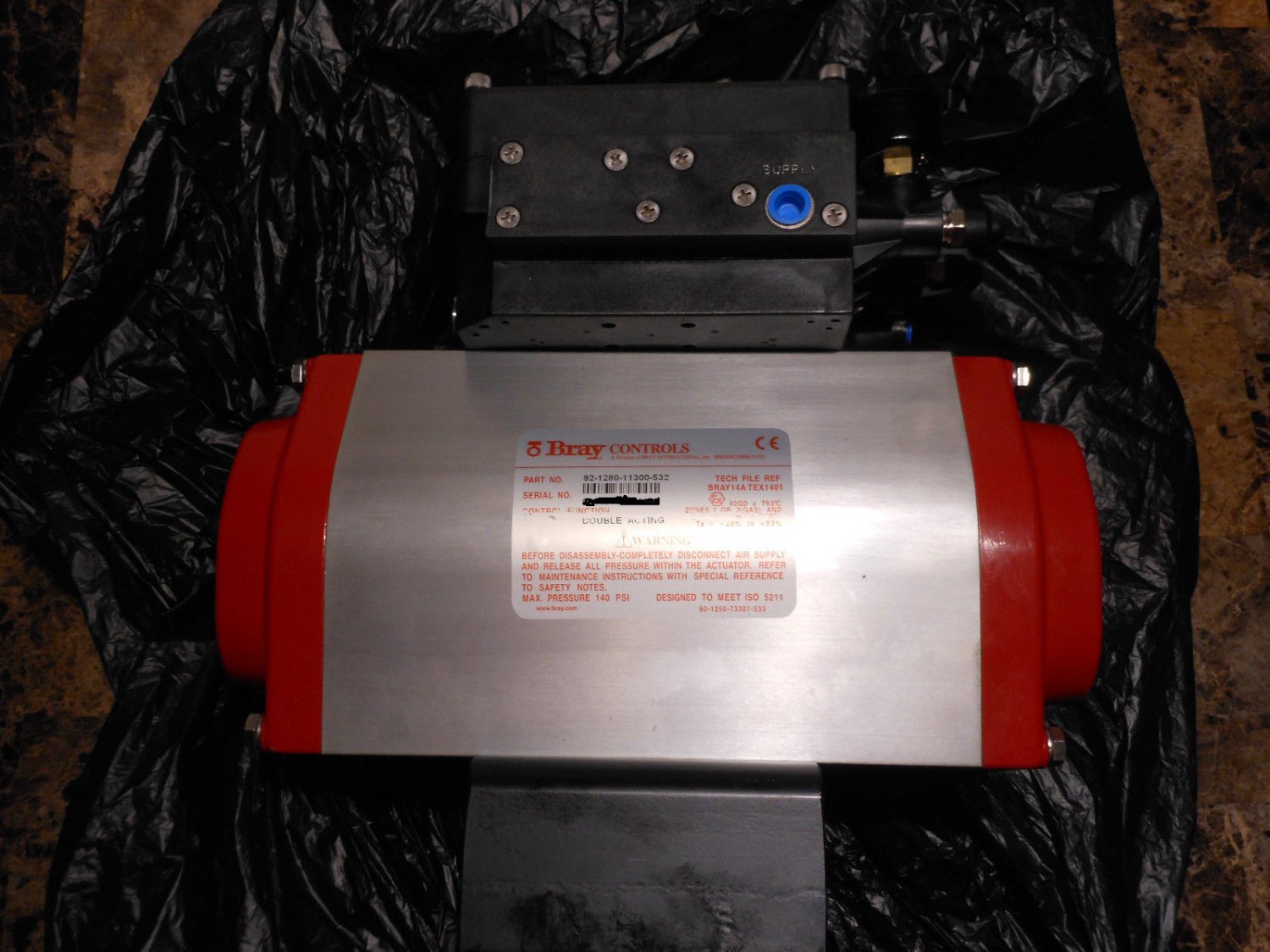 92128011300532 Bray Valves Double Acting Pneumatic Actuator & VRC VP700