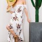 Size S White Floral Off Shoulder Maxi Dress