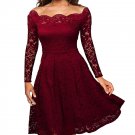 Size XXXL Red Lace Women Swing Vintage Dress (4 Color)