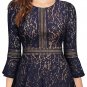 Size XL Blue Lace Women Vintage Retro Dress