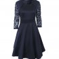 Size S Blue Swing Vintage 1950s Women Dress