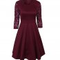 Size L Red Swing Vintage 1950s Women Dress