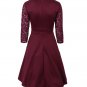 Size XXXL Red Swing Vintage 1950s Women Dress