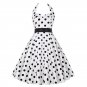 Size S White Fashion Sleeveless Vintage 1950s Women Dress