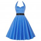 Size XXL Blue Sleeveless Vintage 1950s Women Dress