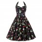 Size XL Black Sleeveless Vintage 1950s Women Dress
