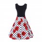 Size L Floral Printed Vintage 1950s Women Dress