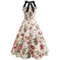 Size XXL Vintage 1950s Women Printed Dress