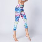 Size XL Blue Geo Ourdoor Yoga Printed Leggings (5 Colors)