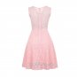Size S Pink Lace Pencil Dress Sleeveless