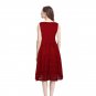Size L Red Lace Women Elegant Dress