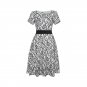 Size L White Women Long Lace Swing Dress