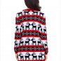 Size M Winter large size sweater printed long-sleeved loose women's sweater Christmas jacket