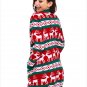 Size M Winter large size sweater printed long-sleeved loose women's sweater Christmas jacket