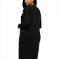 Size XL Black Large size sweater Long sleeve two long-sleeved cardigan women's sweaters