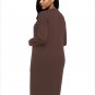 Size L Brown Large size sweater Long sleeve two long-sleeved cardigan women's sweaters