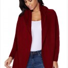 Size S Red New large size women's sweater cardigan jacket long-sleeved women's sweaters