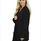 Size XL Black Classic Cardigan Long-sleeved Large Size Women's Knit Cardigan