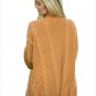 Size XXL Yellow Classic Cardigan Long-sleeved Large Size Women's Knit Cardigan