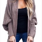 Size XXL Brown Winter new wild sweater long-sleeved large size cardigan sweater