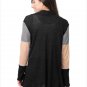 Size M Black New large size cardigan sweater shawl hit color long-sleeved women's sweaters