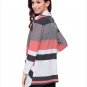 Size M Grey New large size cardigan sweater shawl hit color long-sleeved women's sweaters
