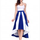 Size M Blue Unique fashion hit Maxi high waist irregular skirt mini skirt