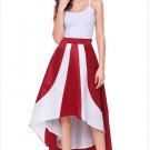 Size L Red Unique fashion hit Maxi high waist irregular skirt mini skirt
