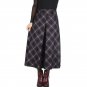 Size S Purple Winter new woolen dress literary plaid dress skirt