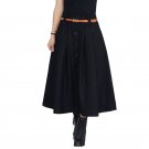 Size M New large high waist skirt Slim thick woolen Skirt A-Line skirt