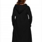 Size S Women's gray hooded long-sleeved irregular loose women's sweater