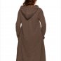 Size XXL Women's gray hooded long-sleeved irregular loose women's sweater