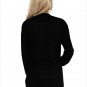 Size XXL Black New plus size ladies jacket knit button cardigan pocket wool cardigan