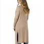Size S Khaki Winter new large size knit cardigan long-sleeved split sweater cardigan