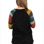 Size XXL Black Winter blouse crew neck multicolor long sleeve sweater