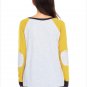 Size M Yellow New women's sweatshirt splicing round neck long sleeve large size women's sweater