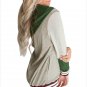 Size M Beige New women's fashion long-sleeved women's long sleeve plus size sweater