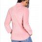 Size XL Pink Womens fashion wool hedging high collar long sleeve women's sweater