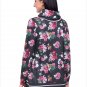 Size XXL Black New large size women's printing scarves collar long-sleeved women's sweater
