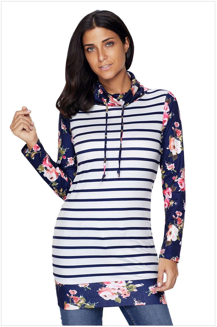 Size S Darkblue long-sleeved Slim long-size large size women's sweater