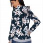 Size XL women's printed hooded long-sleeved women's sweater