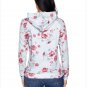 Size XXL Grey Fashion printed string hooded long-sleeved pocket sweater